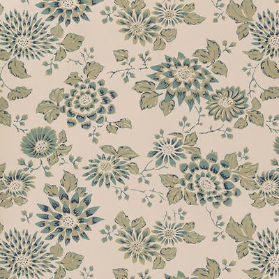 Jasper Japanese Stencil wallcovering in Blue