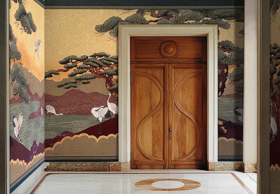 Aux Abris Paradiso wallcovering in Arrabbiata