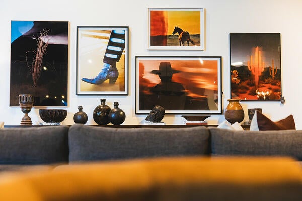 A gallery wall featuring local and national artists