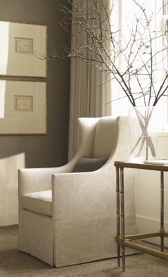 Fournir Collections Ellington wing chair, West side table